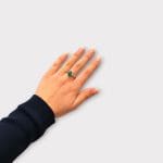 ring med grønn onyxstein