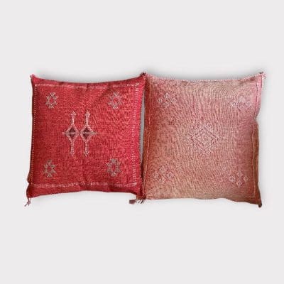 coussins cactus rouges