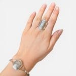 Lunja-ring van zilver, handgemaakt in Marokko.