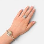 Prachtige ronde ring met het motief van de paradijsbloem.